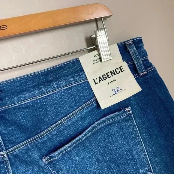 L'AGENCE Audrey Cutoff Denim Shorts DAYTONA Size 32 - Picture 6 of 10